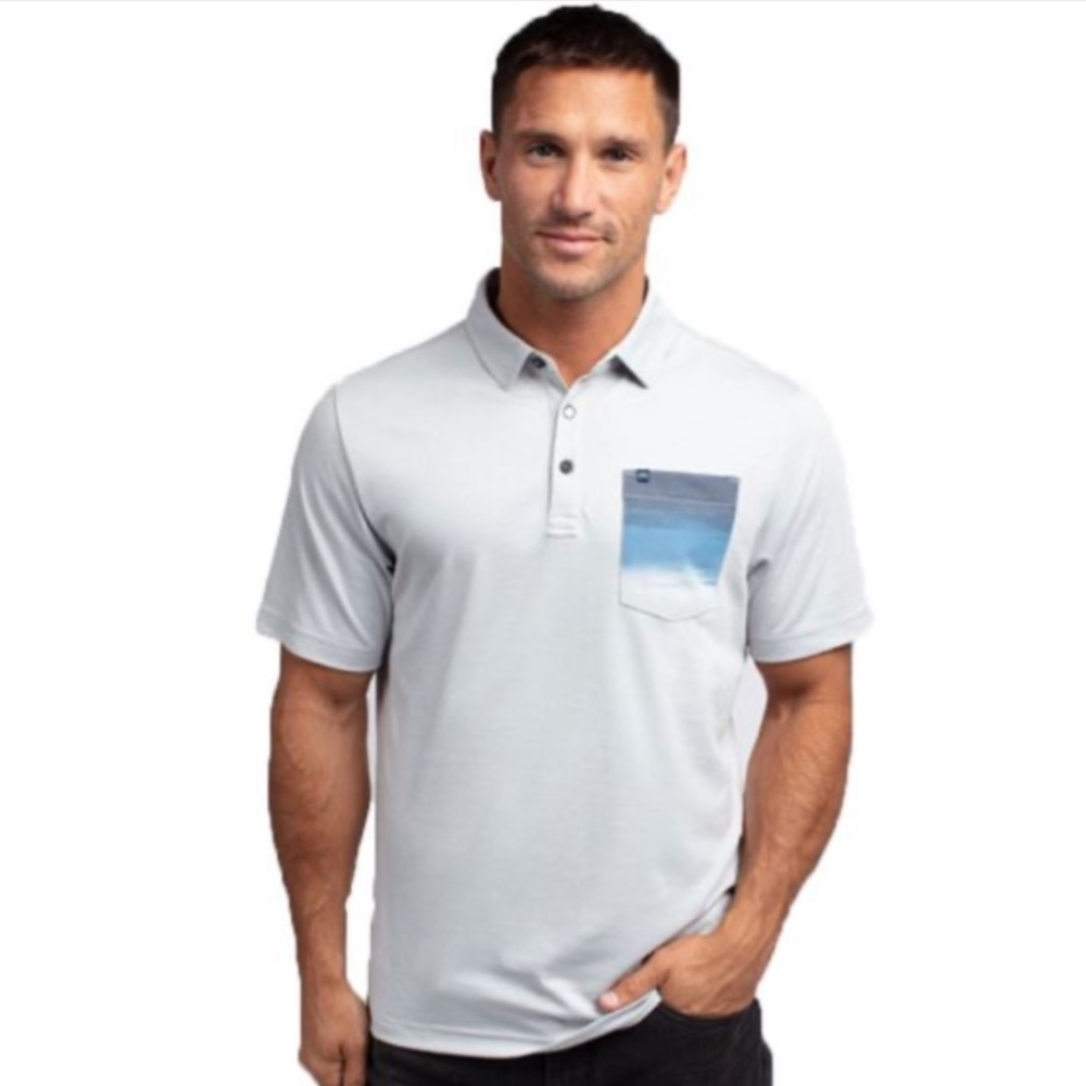 Travis Mathew “Just a Blur” polo shirt, size L